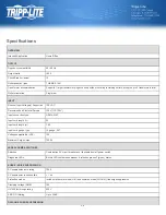 Preview for 2 page of Tripp Lite TLP725 Specifications