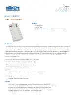 Preview for 1 page of Tripp Lite TLP808 Specifications