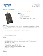 Preview for 1 page of Tripp Lite TLP808TELTV Specifications