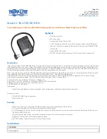 Preview for 1 page of Tripp Lite TRAVELER3USB Manual