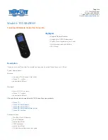 Preview for 1 page of Tripp Lite TVUSB-PRO5 Specifications