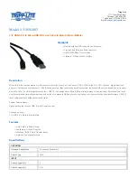 Preview for 1 page of Tripp Lite U050-003 Specification