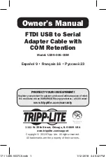 Tripp Lite U209-005-COM Owner'S Manual preview