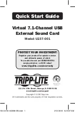 Preview for 1 page of Tripp Lite U237-001 Quick Start Manual