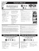 Preview for 1 page of Tripp Lite U258-035 Owner'S Manual