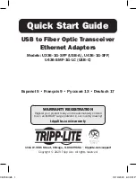 Tripp Lite U336-1G-SFP Quick Start Manual предпросмотр