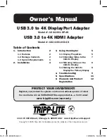 Tripp Lite U344-001-DP-4K Owner'S Manual предпросмотр