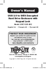 Tripp Lite U357-025-SEC Owner'S Manual preview