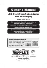 Preview for 1 page of Tripp Lite U437-001-C Owner'S Manual