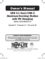 Предварительный просмотр 1 страницы Tripp Lite U442-DOCK11-S Owner'S Manual