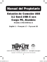 Предварительный просмотр 9 страницы Tripp Lite U442-DOCK11-S Owner'S Manual