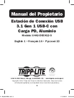 Предварительный просмотр 9 страницы Tripp Lite U442-DOCK12-S Owner'S Manual