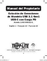 Предварительный просмотр 9 страницы Tripp Lite U442-DOCK13-S Owner'S Manual