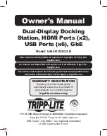 Tripp Lite U442-DOCK22-B Owner'S Manual preview