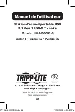 Предварительный просмотр 22 страницы Tripp Lite U442-DOCK3-B Owner'S Manual