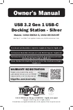 Tripp Lite U442-DOCK4-INT Owner'S Manual preview