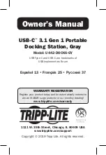 Tripp Lite U442-DOCK6-GY Owner'S Manual preview