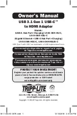 Tripp Lite U444-06N-H3U-C Owner'S Manual предпросмотр