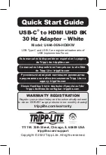 Tripp Lite U444-06N-HD8KW Quick Start Manual preview