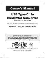 Предварительный просмотр 1 страницы Tripp Lite U444-06N-HV4K Owner'S Manual