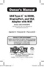 Preview for 1 page of Tripp Lite U444-06N-HVDPW Owner'S Manual