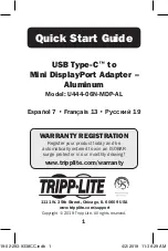 Preview for 1 page of Tripp Lite U444-06N-MDP-AL Quick Start Manual