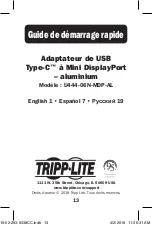 Preview for 13 page of Tripp Lite U444-06N-MDP-AL Quick Start Manual