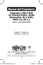 Preview for 9 page of Tripp Lite U444-2DP-MST4K6 Owner'S Manual