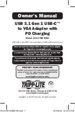 Предварительный просмотр 1 страницы Tripp Lite U444-T6N-VUBC Owner'S Manual