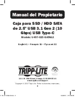 Preview for 8 page of Tripp Lite U457-025-SATAG2 Owner'S Manual