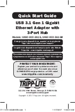 Tripp Lite U460-003-3A1G Quick Start Manual предпросмотр