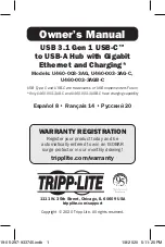 Preview for 1 page of Tripp Lite U460-003-3AG Owner'S Manual