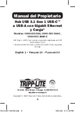 Предварительный просмотр 8 страницы Tripp Lite U460-003-3AG Owner'S Manual