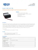 Preview for 1 page of Tripp Lite UPS Replacement Battery Cartridge RBC24-SUTWR Specifications