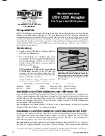 Preview for 4 page of Tripp Lite UPS USB Adapter Owner'S Manual