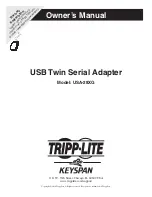 Предварительный просмотр 1 страницы Tripp Lite USA-28XG Owner'S Manual