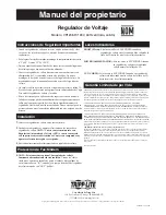 Preview for 2 page of Tripp Lite VR1208R Owner'S Manual