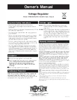 Tripp Lite VRX2008R Owner'S Manual preview