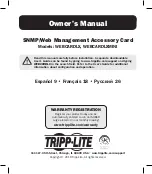 Tripp Lite WEBCARDLX Owner'S Manual preview