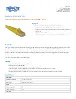 Tripp Lite Yellow Cat6 Snagless Patch Cable N201-020-YW Specifications preview