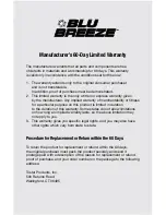 Preview for 11 page of Tristar Products Blu Breeze Owner'S Manual