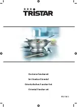 Предварительный просмотр 1 страницы TriStar FO-1101 Instructions Manual