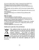 Preview for 14 page of TriStar MX-4118 Instructions Manual