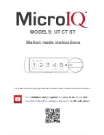 TriTeq MicroIQ UT Station Mode Instructions preview