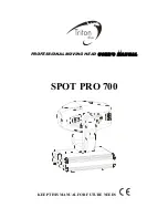 Preview for 1 page of Triton Blue SPOT PRO 700 User Manual