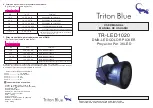 Preview for 1 page of Triton Blue TR-LED1020 User Manual