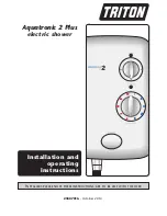 Preview for 1 page of Triton Aquatronic 2 Plus Installation And Operating Instruction