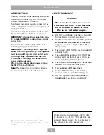 Preview for 4 page of Triton Aquatronic manual power shower Installation And Operating Instructions Manual