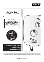 Triton Excite Eco Installation And Operating Instructions Manual предпросмотр