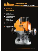 Triton JOF001 Operating And Safety Instructions Manual preview